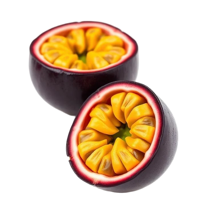Passion fruit half